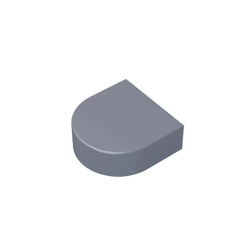 Gobricks Tile Round 1 x 1 Half Circle Extended | Compatible Brick Building Block detail view