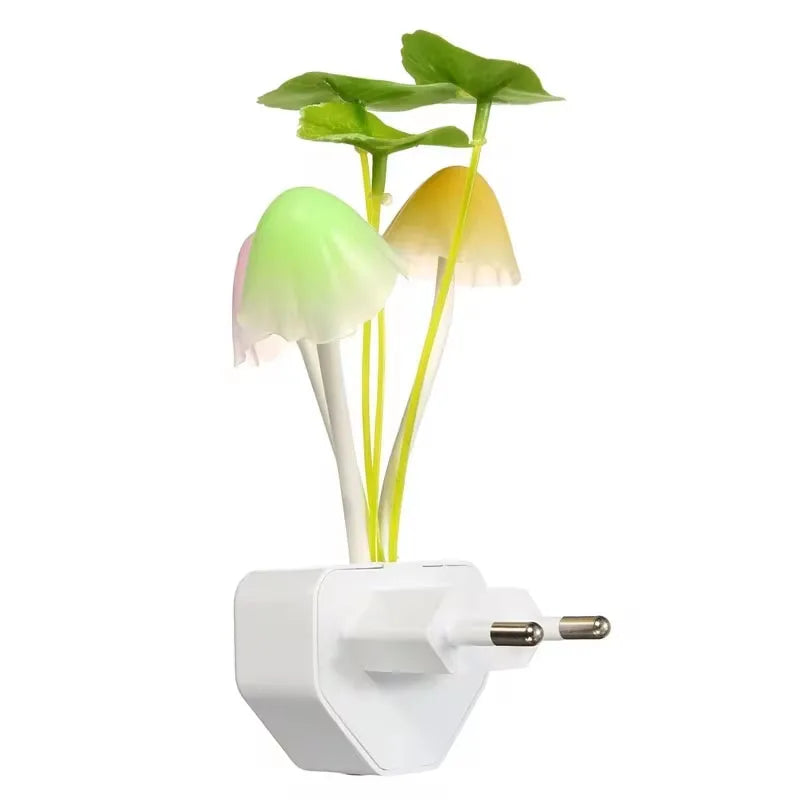 Mushroom Night Light with Light Sensor | 3 LED Colorful Bedside Lamp lifestyle view