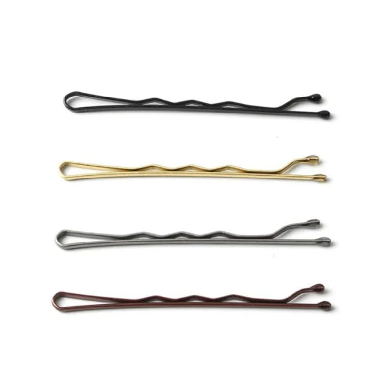 50 Pcs/Bag 5 6 7cm U Shaped Alloy Hairpins Waved Hair Clips Simple Metal Bobby Pins B alternate view