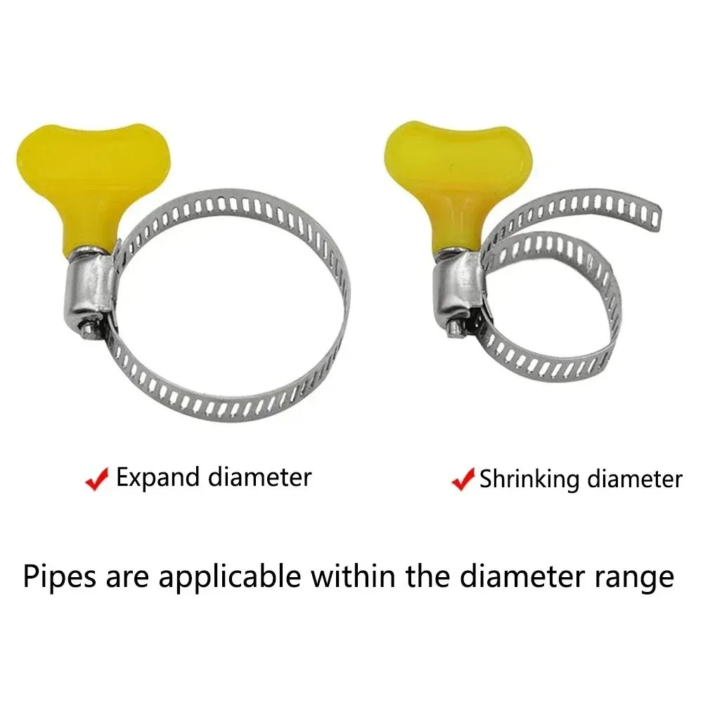 Adjustable Worm Drive Hose Clamps Set | 5-Pack Stainless Steel Pipe Clips alternate view