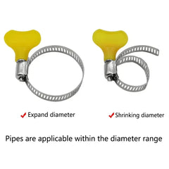 5 Pcs 8-44mm Adjustable Yellow Plastic Handle Hose Clamps | Stainless Steel Worm Driv alternate view