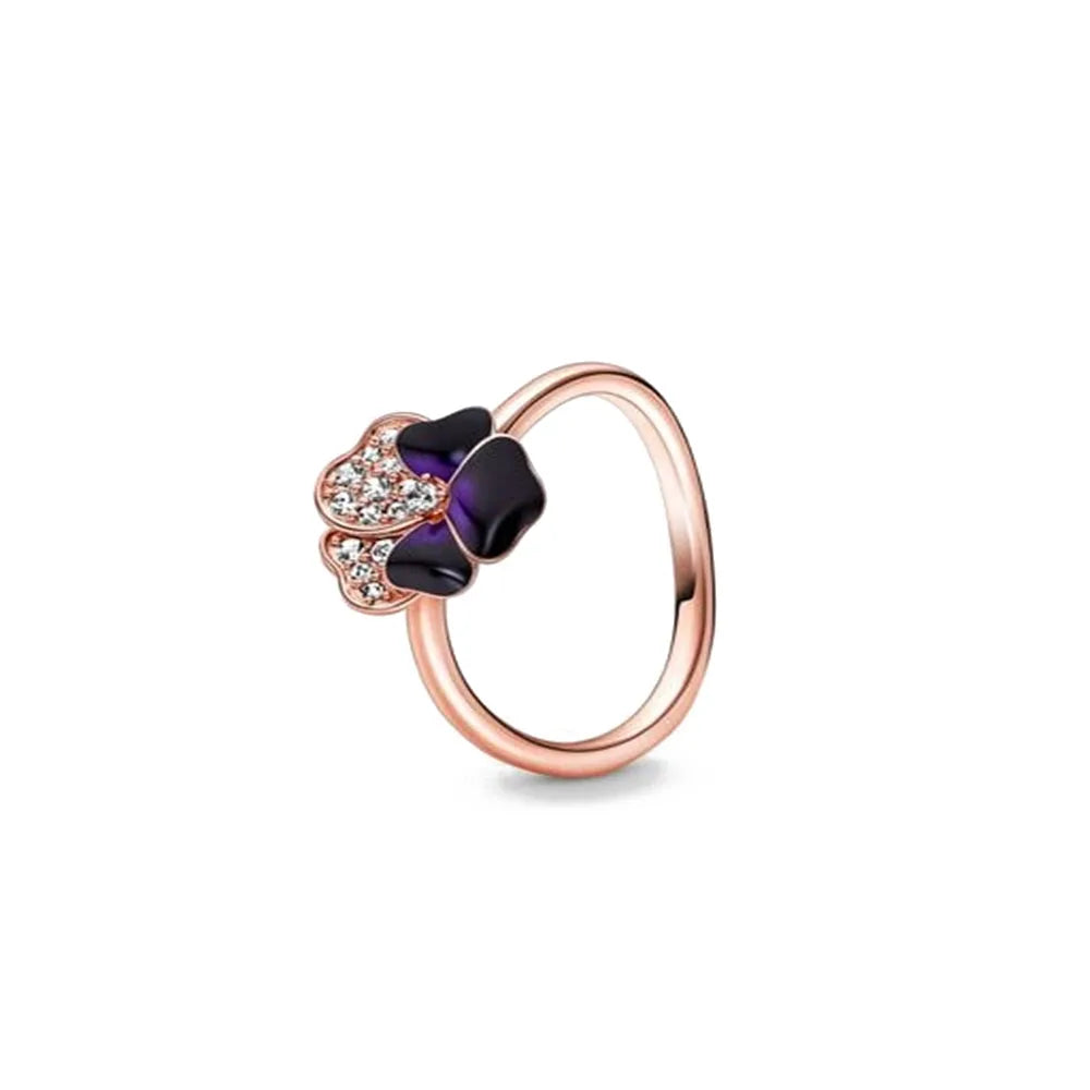925 Sterling Silver Elevated Red&Pink&Blue&White Square Ring Lover's Holiday Gift Jew lifestyle view