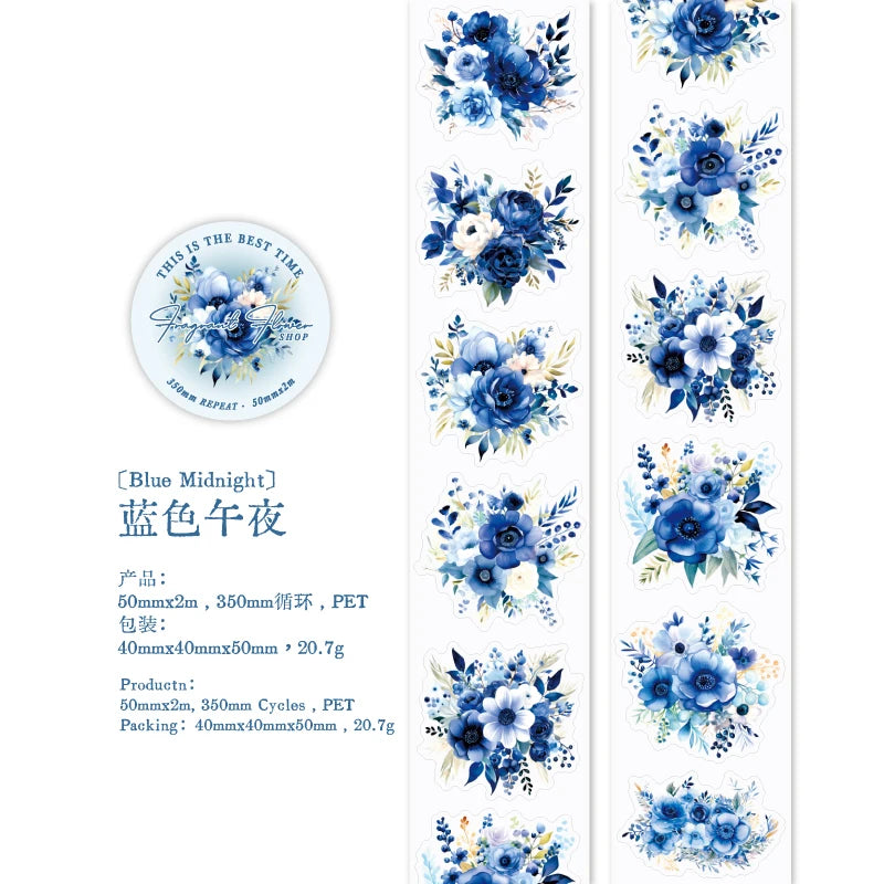 Journal GO Flower Washi Tape Set | Fragrant Scrapbooking Decorative Tape additional angle