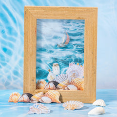 25 Sheets Blue Ocean Theme Dual Texture Sticker Pack | Scrapbook and Journal Decor Set close-up view