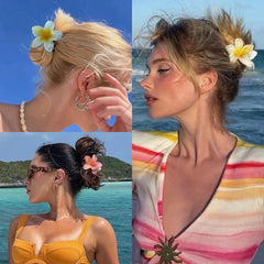 Bohemian Flower Hair Claw Clip For Women Sweet Floral Hair Claws Crab Clamp Barrettes alternate view