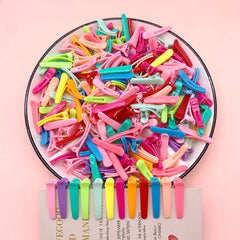 40Pcs/Lot DIY Hair Accessories 3.6cm Plastic Hair Clip Candy Color Hairpin Duckbill Barrette Bang Side Headdress Girls Ornaments