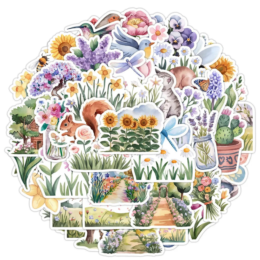 Spring Graffiti Sticker Set | Waterproof Decals for Cups, Laptops & Notebooks alternate view