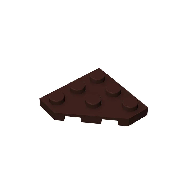 Gobricks GDS-556 Wedge Plate 3 x 3 Cut Corner | Compatible Building Block for DIY close-up view