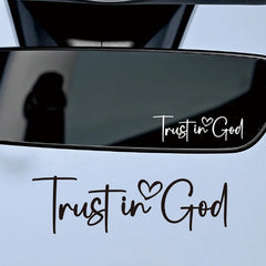 Trust In God Car Mirror Decal