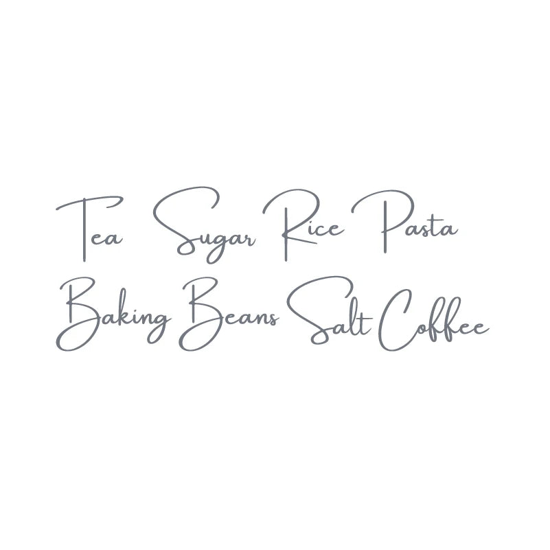 Kitchen Canister Labels Sticker Set | Waterproof Vinyl Decals for Tea Coffee Sugar alternate view