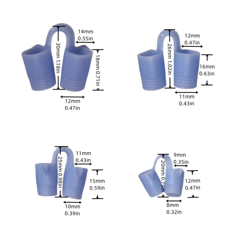 Blue Silicone Anti Snoring Devices | Nasal Dilators for Better Sleep close-up view