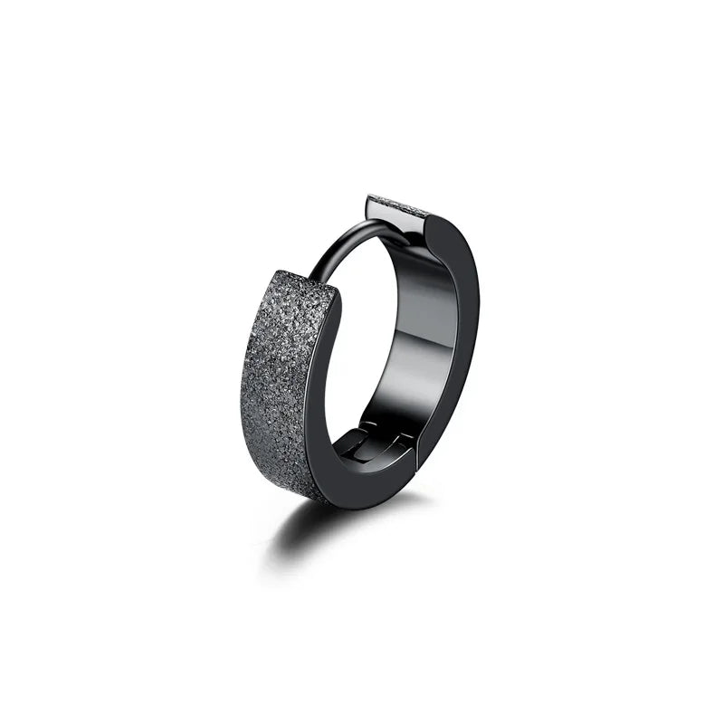 Hip-Hop Jewelry 925 Silver Earrings Tide Black Male Ear Clips Female Single Earrings alternate view