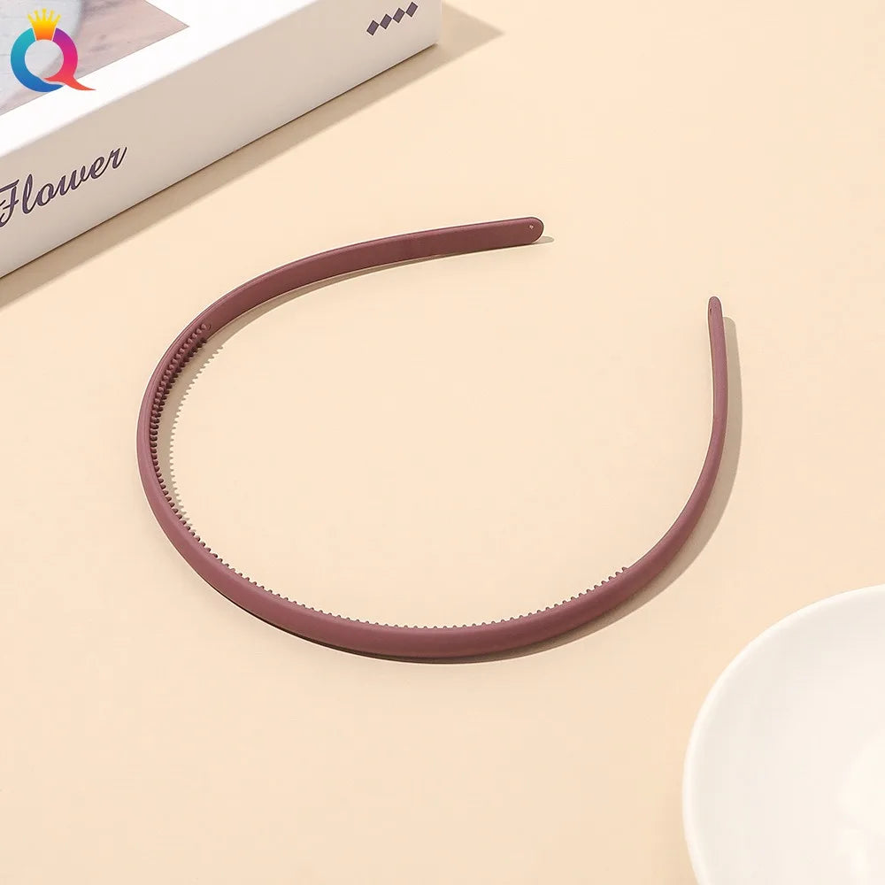 Plastic Frosted Non-slip Face Wash Hairbands Headband Women Girls Hair Head Hoop Bands S detail view