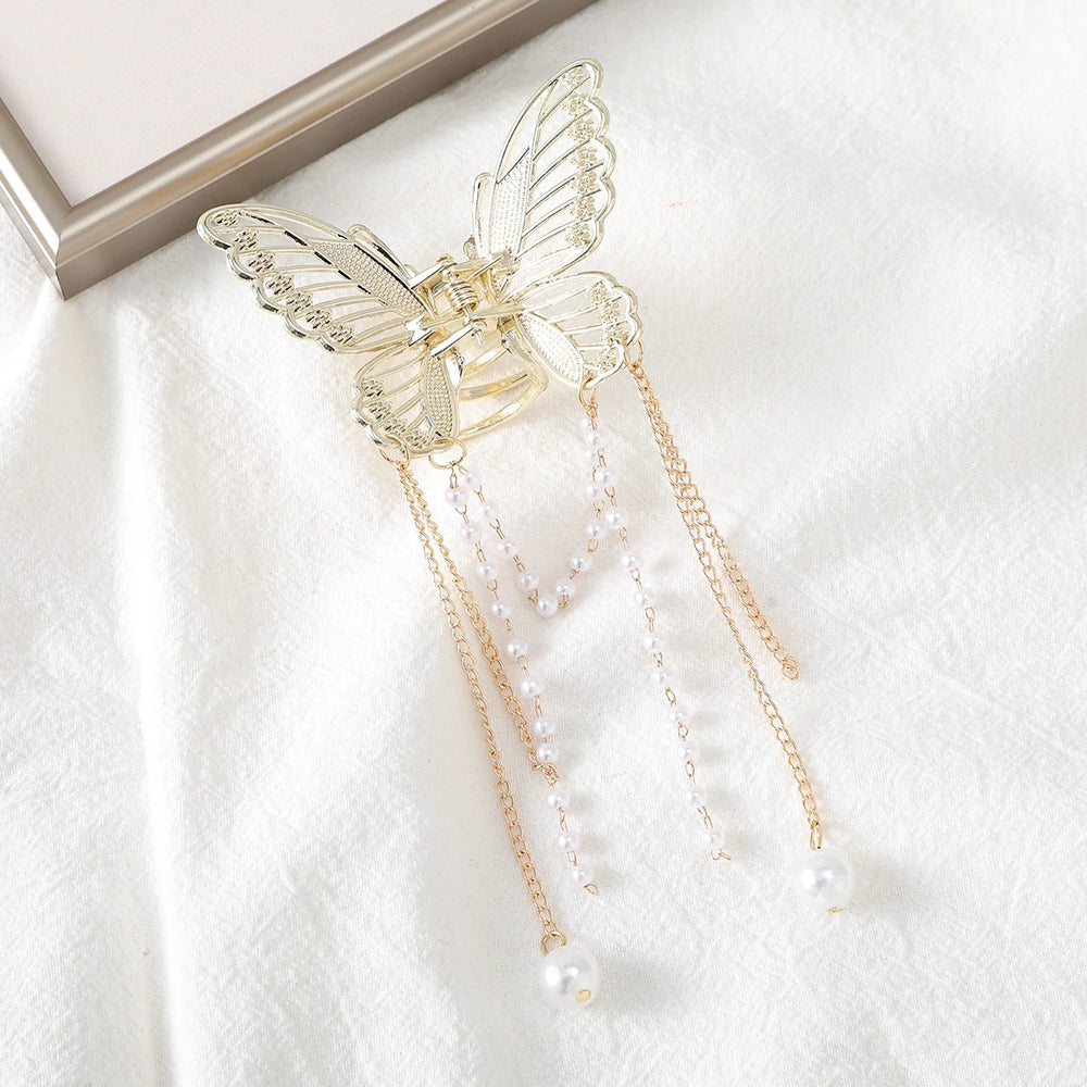 AWAYTR Shark Crab Clips Girls Hairpin Hair Accessories Korean Women Simple Hair Claw Cli detail view