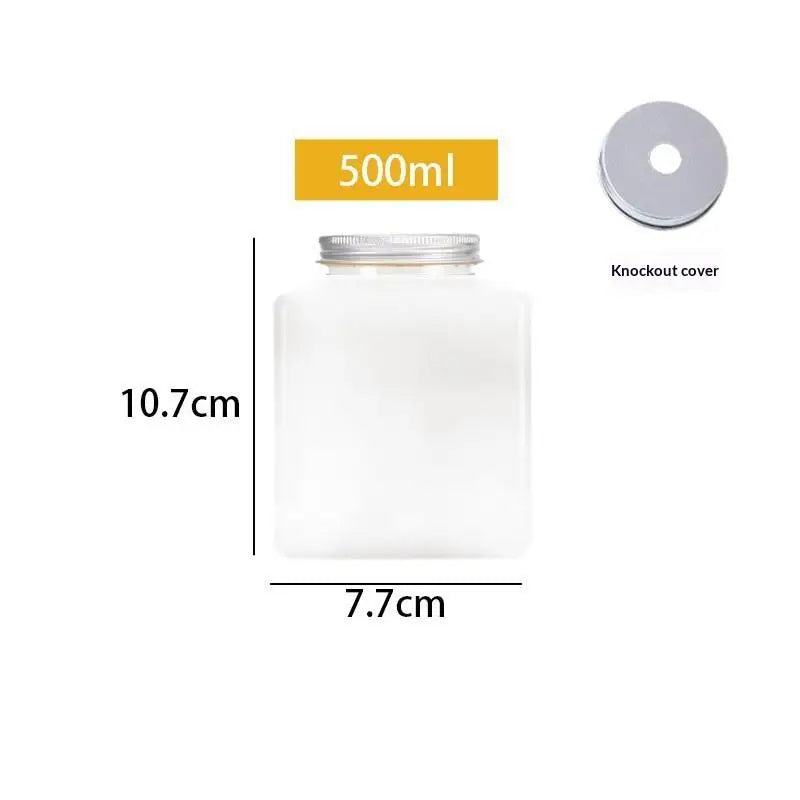 Plastic Disposable Square Plastic Bottle 500ML 650ML Juice Beverage Milk Tea Yogurt C alternate view