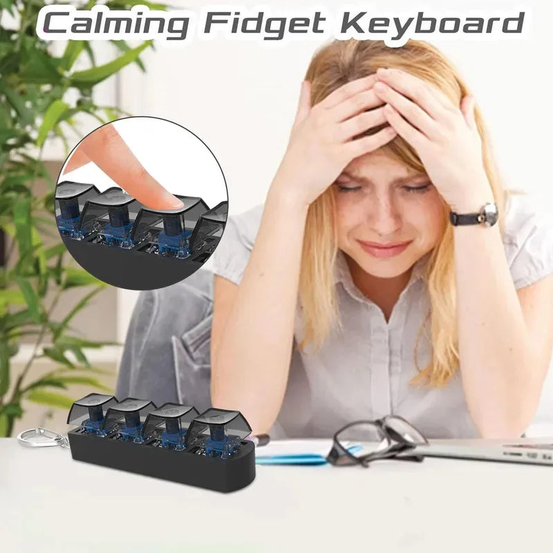 4Keys Finger Button Anti-stress Toys Mechanical Keyboard Keycaps Office Decompression Ca detail view