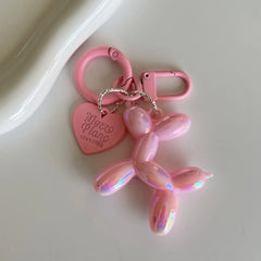 Jelly Cute Jelly Balloon Dog Keychain Pendant Cartoon Dog Chain Keychain - Lovely Accessory Jewelry