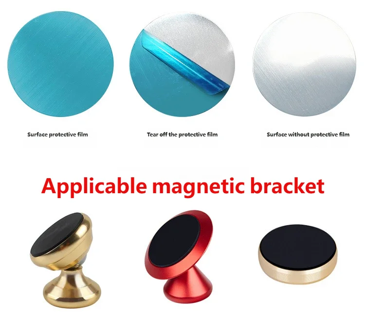 1/20Pc Car Phone Holder Metal Plate Magnetic Sticker Holder for Mobile Tablet Magnet D close-up view