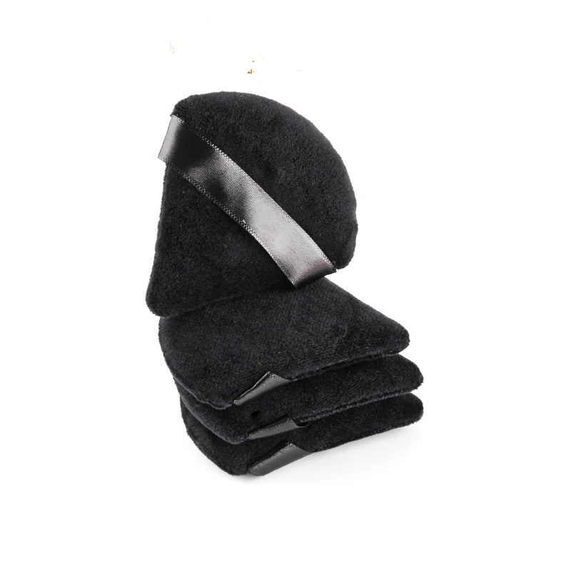Reusable Triangle Velvet Powder Puffs | Soft Face Makeup Sponges additional angle