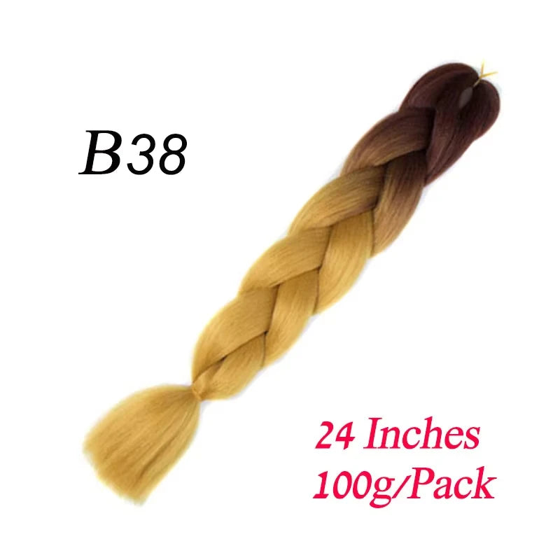 Lihui Pre Stretched Jumbo Braid Hair Extensions 24 inch | Kanekalon Synthetic Hair fo alternate view