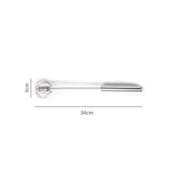 Semi-Automatic Egg Beater | 304 Stainless Steel Manual Hand Mixer alternate view