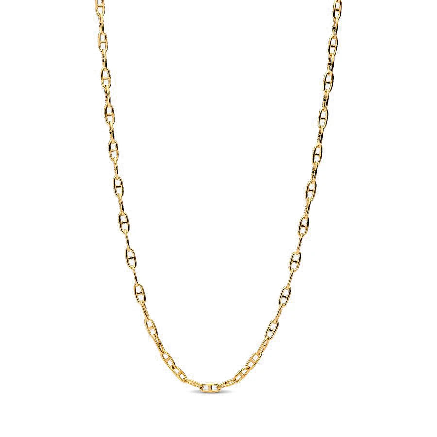 Classic Versatile Pendants Necklace Original 925 Sterling Silver 18K Gold Plated Neckl close-up view