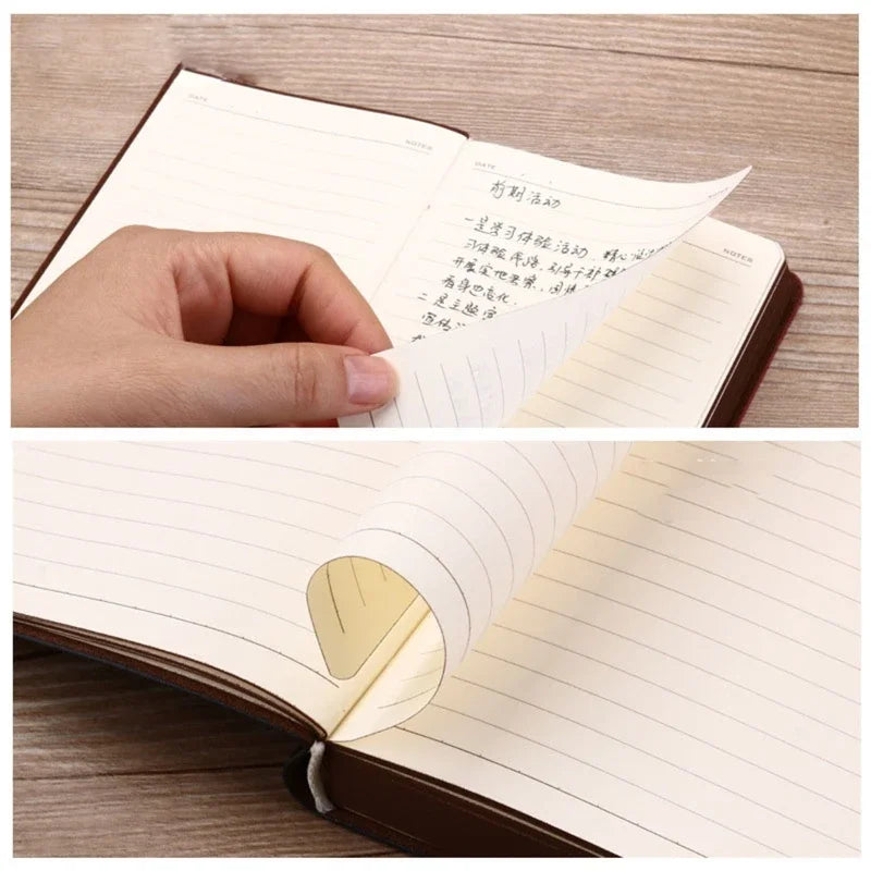 Vintage Leather Notebook – Portable Diary and Journal (A6 Size)