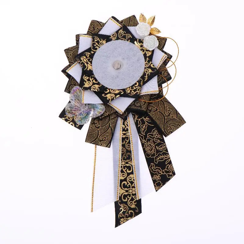 Ribbon Cosplay Bags Rosette Protection Flower Pin Holder Badge Accessories Fill Bac additional angle