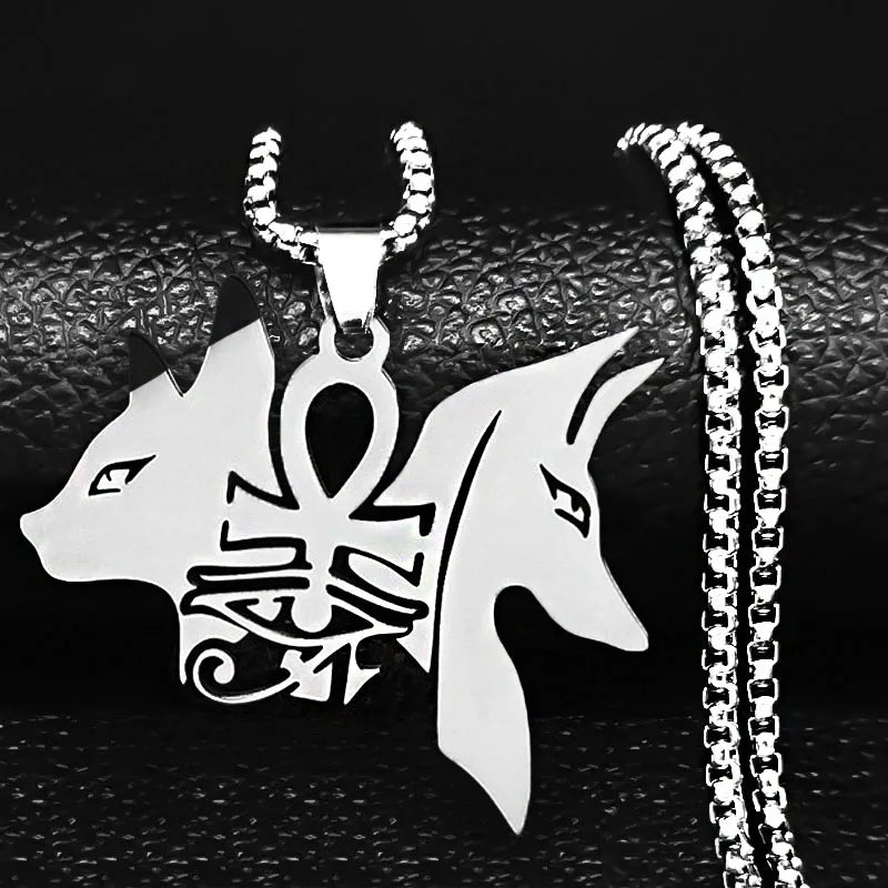 Stainless Steel Ankh Cross Pendant Necklace | Gothic Symbol of Life Jewelry lifestyle view