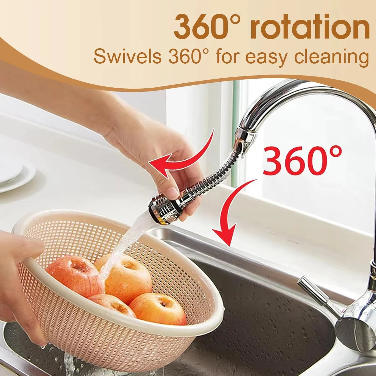 2 Modes Sink Faucet 360 Degree Rotation Filter Extension Tube Shower Water Saving Tap Universal Kitchen Gadgets Accessories