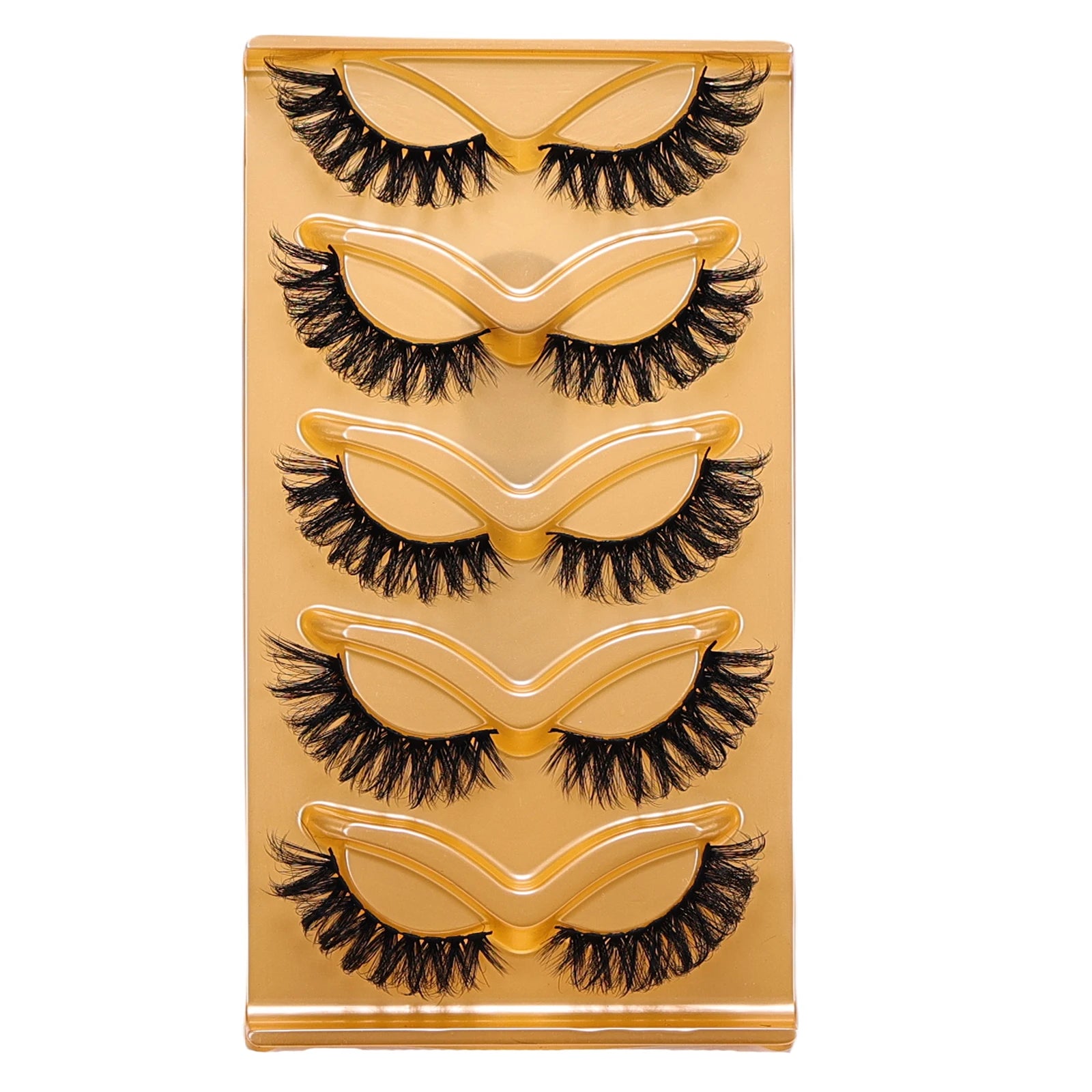 5 Pairs Cat Eye False Eyelashes Eye End Lengthening Long Curling Thick Fluffy All-match Comfortable Fake False Eyelashes