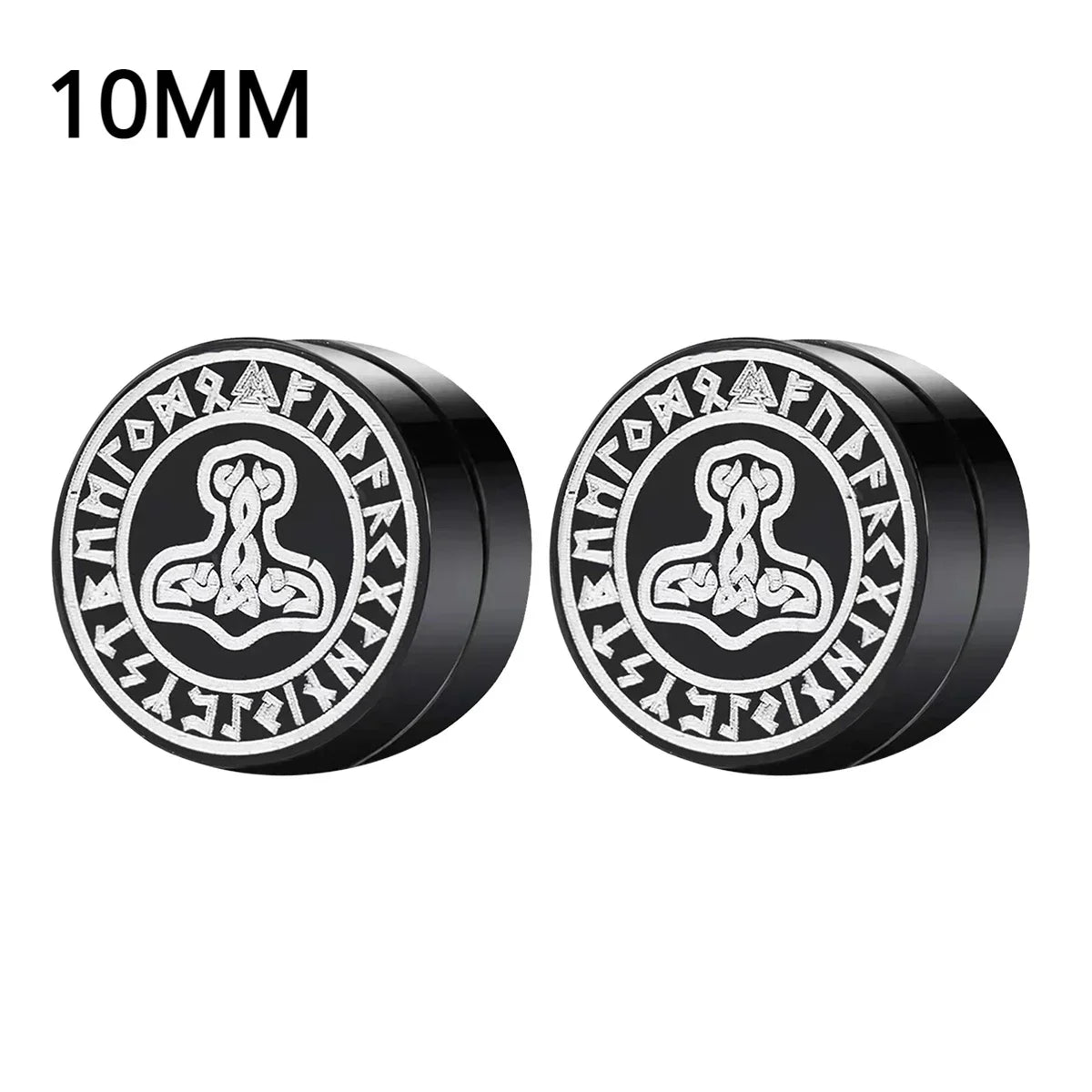 1Pairs Crystal Strong Magnetic Ear Stud Clip Earrings for Men and Women Punk Round Zirco detail view