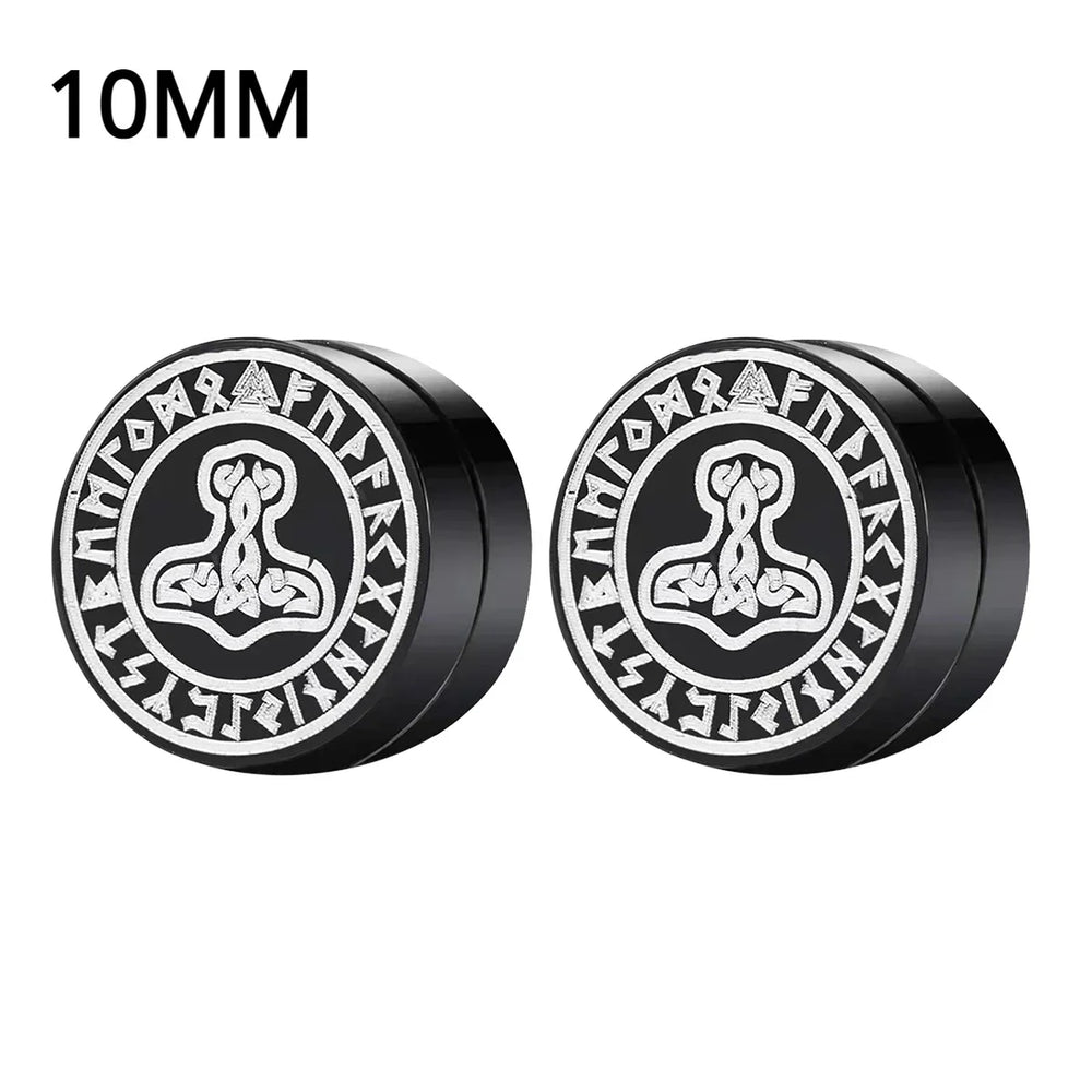 1Pairs Crystal Strong Magnetic Ear Stud Clip Earrings for Men and Women Punk Round Zirco detail view