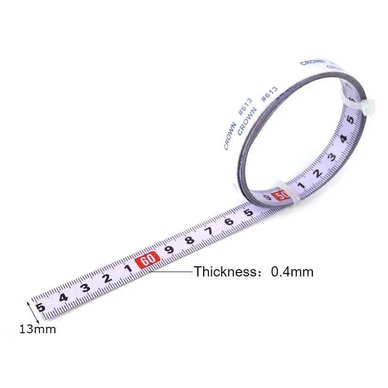 Miter Track Tape Measure Self Adhesive Metric Steel Ruler Miter Saw Scale for T-track alternate view