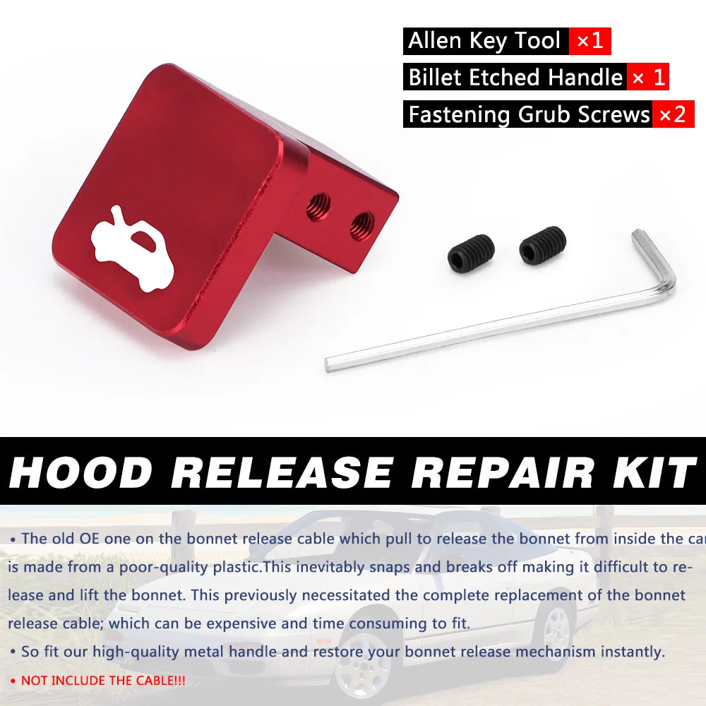 Hood Latch Handle Release Repair Kit Engine Cover Lock Control Switch For Honda Civic 19 detail view