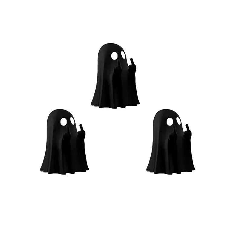 Resin Ghost Middle Finger Statue Cute Naughty Party Scene Desk Decor Gift Small Sculp alternate view