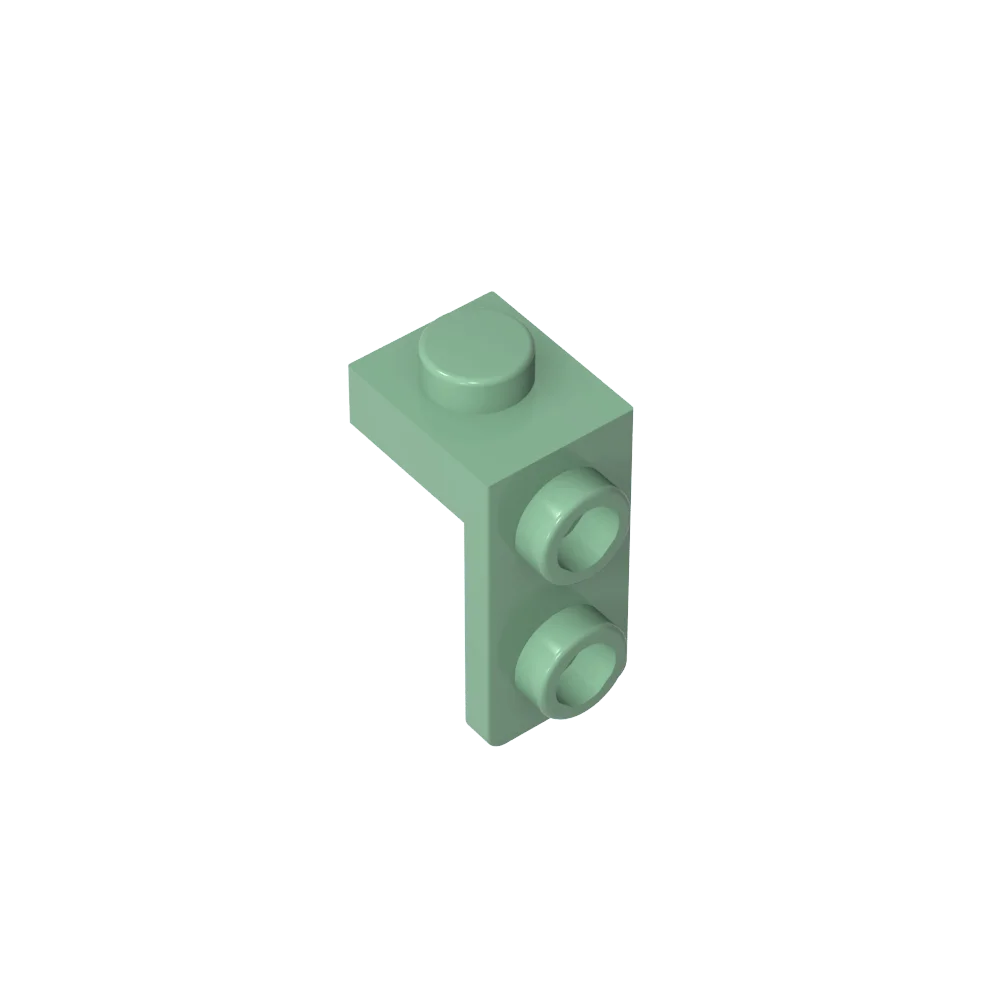 Gobricks Bracket 1 x 1 - 1 x 2 | Compatible Building Block close-up view