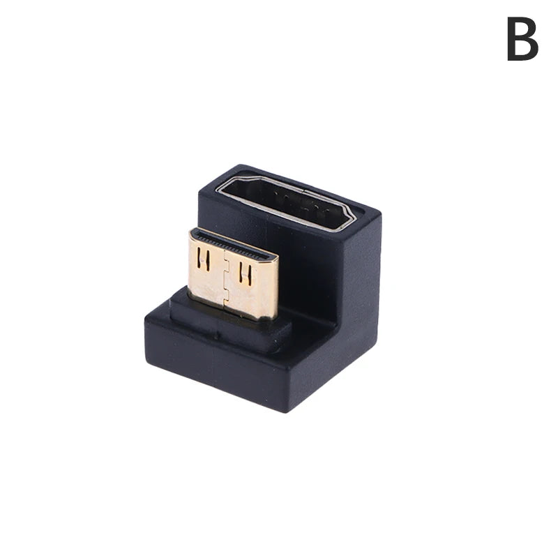 **1PC HDMI-Compatible Adapter 360 Degree Angled U-shaped L Converter Mini HD Male to HDM detail view