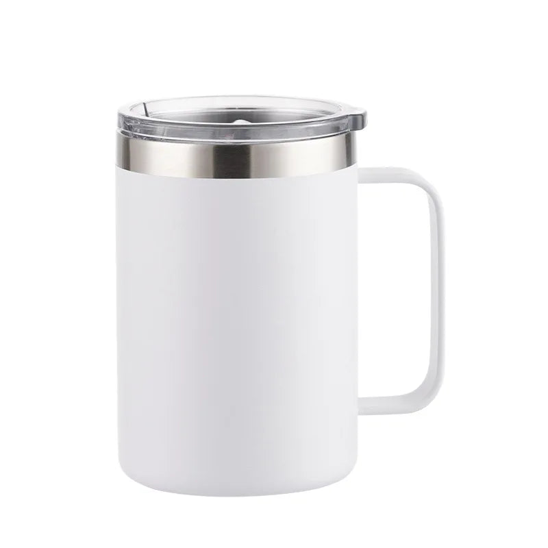 New Double Wall Stainless Steel Coffee Mug 12oz 16oz Tea Cup 350ml 450ml Insulated The close-up view