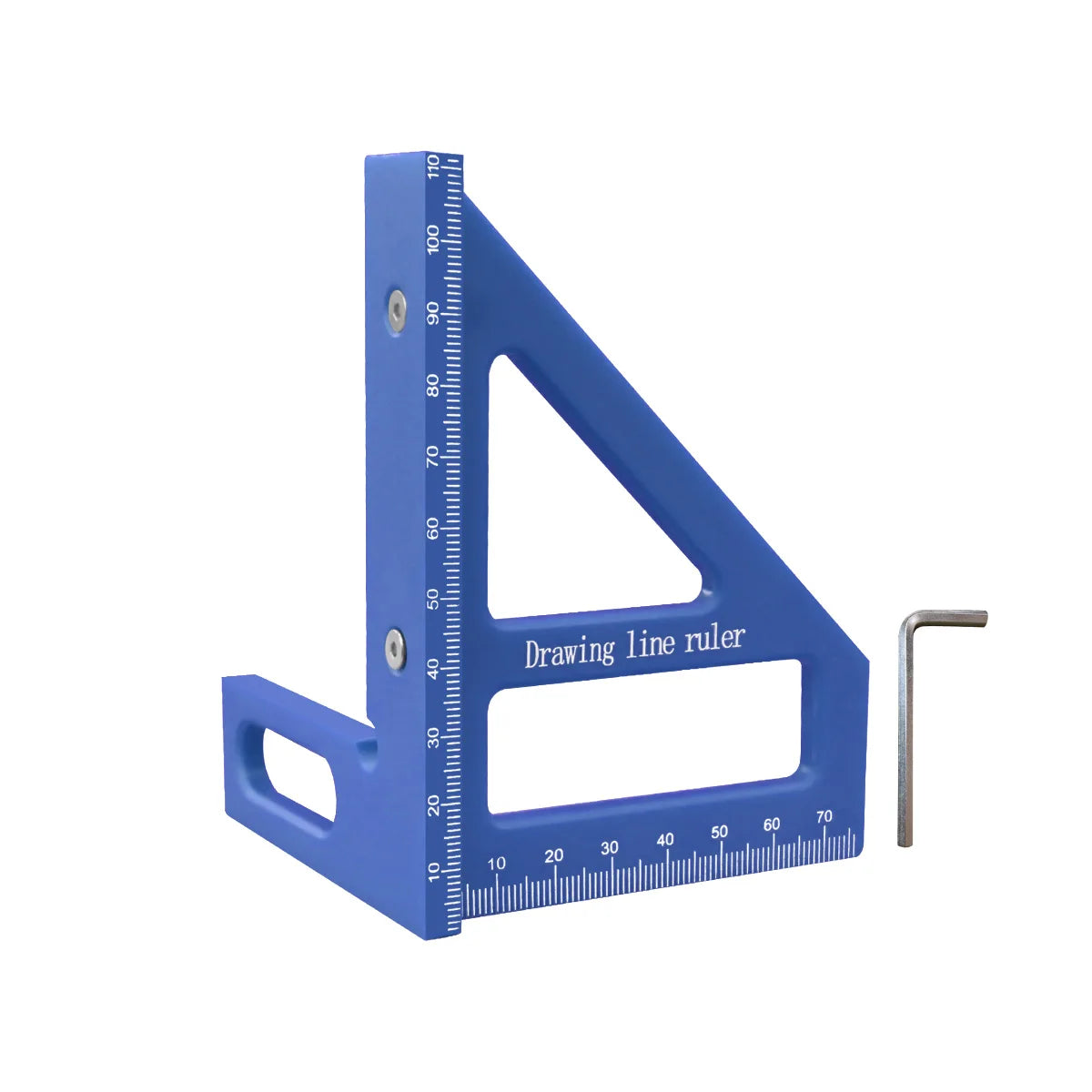 Multi-Angle Measuring Ruler | 45/90 Degree Plastic Carpenter Square & Miter Triangle T close-up view