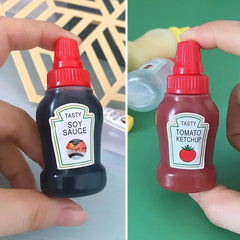 Mini Squeeze Condiment Bottles | 25ml Portable Camping Ketchup Oil Cruet Set detail view