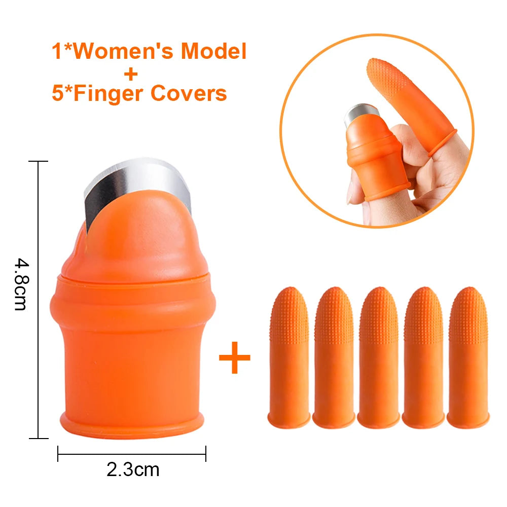 Silicone world 1 Set Silicone Finger Protector With Blade Fruits Vegetable Thumb Knif lifestyle view