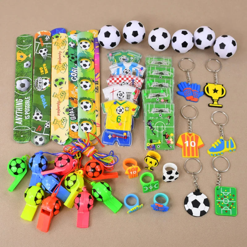 Soccer Party Bracelets Keychain Pin Ball Maze Game Toys Football Theme Kids Birthda additional angle