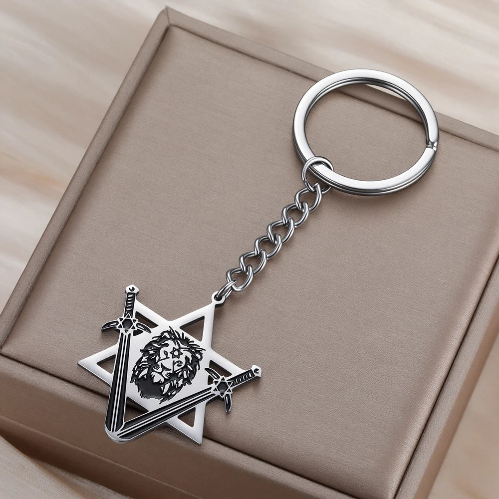 Dawapara Victory Swords Lion of Judah and Star of David Necklace | Judaica Protection alternate view