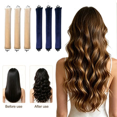 New Heatless Hair Curler Satin Curling Rod Headband No Heat Hair Rollers Lazy Sleeping Flexi Rods St