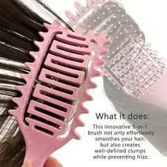 Curl Define Styling Brush Hollow Out Detangling Comb For Wet Dry Curly Hair Shaping B alternate view