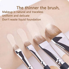 Flat Round Ultra-thin Foundation Concealer Makeup Brush | Professional Contour Liquid close-up view