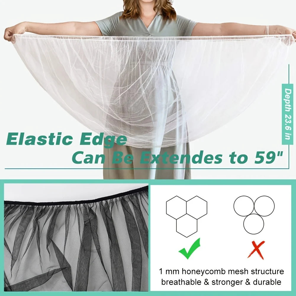 Full Face Baby Stroller Mosquito Net | Breathable Insect Proof Dust Cover detail view