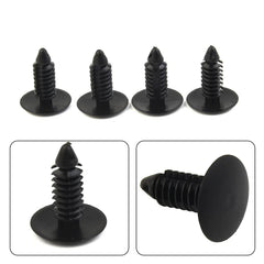 Gloss Black Plastic Plate Hole Clips for 6-7mm Holes, Set of 4 detail view