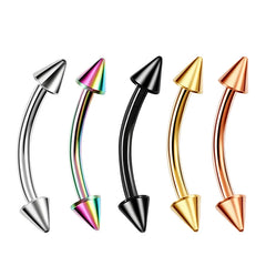 1/5Pcs Eyebrow Lip Piercing Banana Shape Lip Ring Stainless Steel Curved Barbell Stud Helix Navel Ca